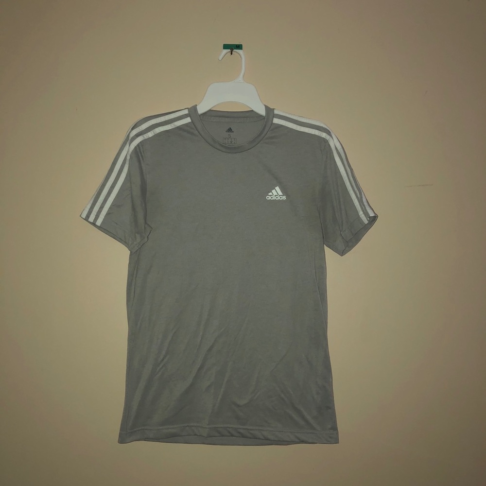 Gray Adidas Cotton T Shirt